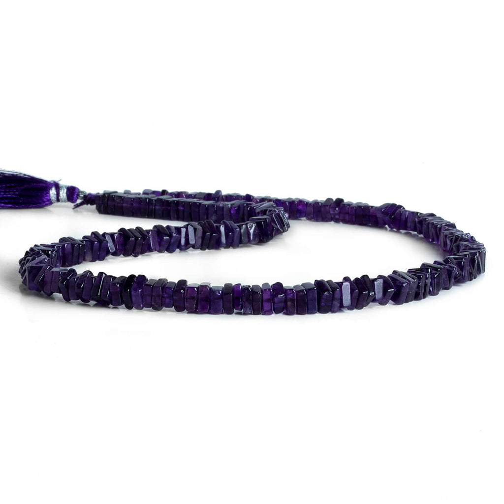 5.5-6.5mm Amethyst Square Heishis 16 inch 180 pieces - The Bead Traders