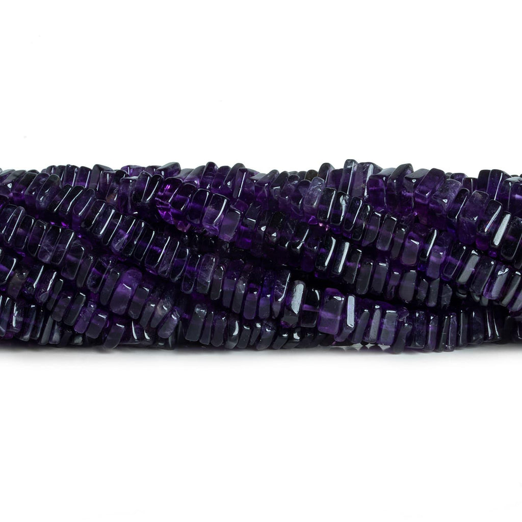 5.5-6.5mm Amethyst Square Heishis 16 inch 180 pieces - The Bead Traders