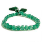 5.5-6.5mm Green Quartz Faceted Cube Beads 8 inch 32 pieces - The Bead Traders