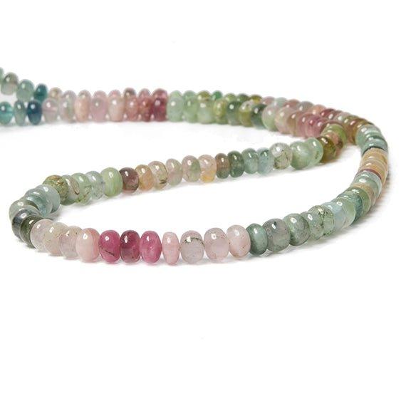 5.5-6mm Afghani Tourmaline plain rondelles 18.5 inch 135 beads - The Bead Traders