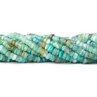 5.5-6mm Blue Peruvian Opal Heishi beads 13 inch 113 pieces - The Bead Traders
