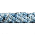 5.5-6mm Denim Blue Opal Plain Heishi Beads 16 inch 180 pieces - The Bead Traders