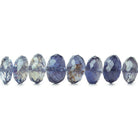 5.5-7.5mm Iolite faceted rondelle beads 9 inches 57 pieces - The Bead Traders