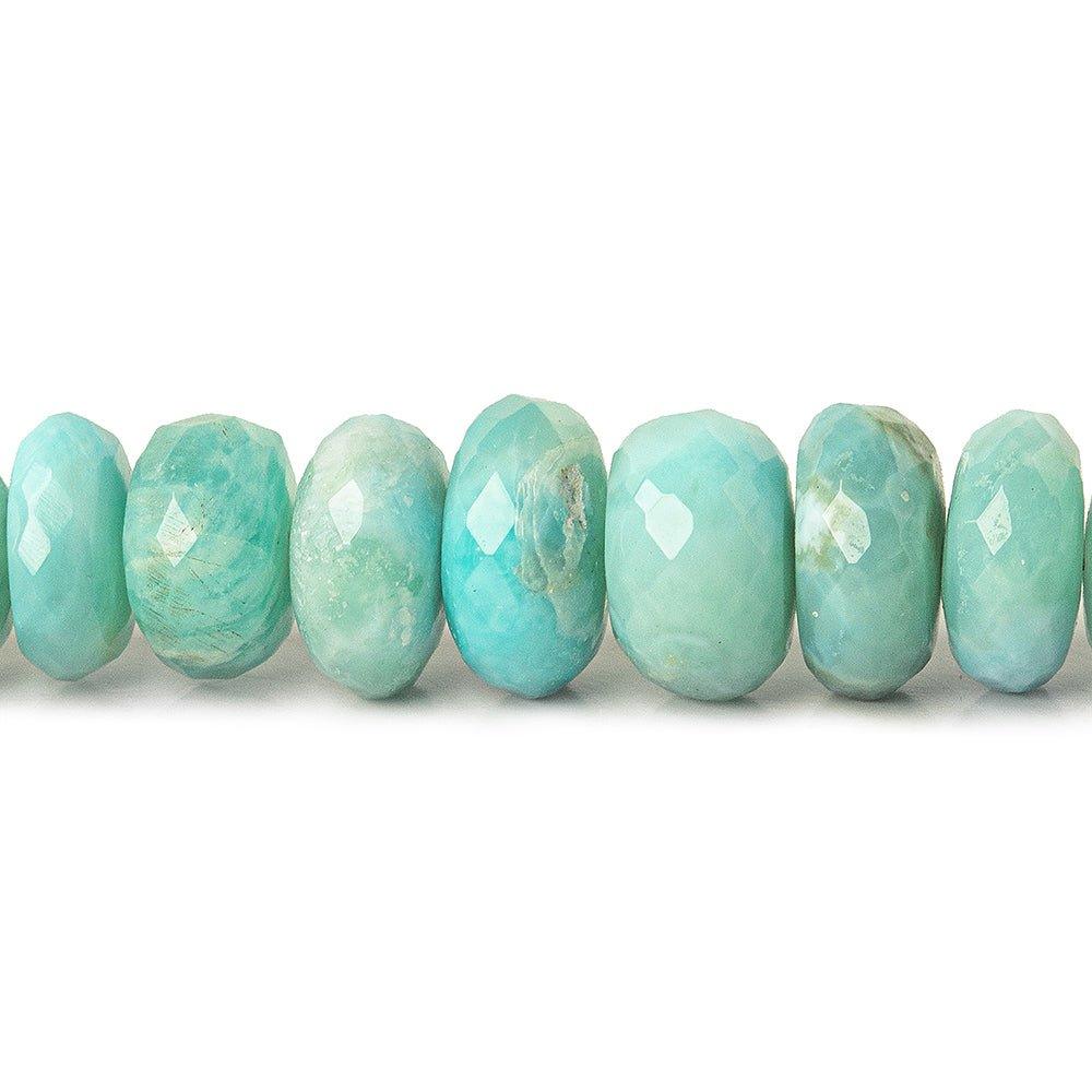 5.5-8mm Larimar faceted rondelles 18 inch 125 beads A grade - The Bead Traders