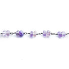 5.5mm-6mm Amethyst Double Plain Rondelle Black Gold Chain by the Foot 46 pieces - The Bead Traders