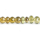 5.5mm-7.5mm Honey Quartz Faceted Rondelle Beads 10 inch 58 pieces - The Bead Traders