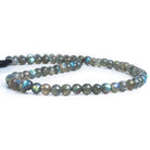 5.5mm Labradorite Plain Round Beads 14 inch 70 pieces - The Bead Traders