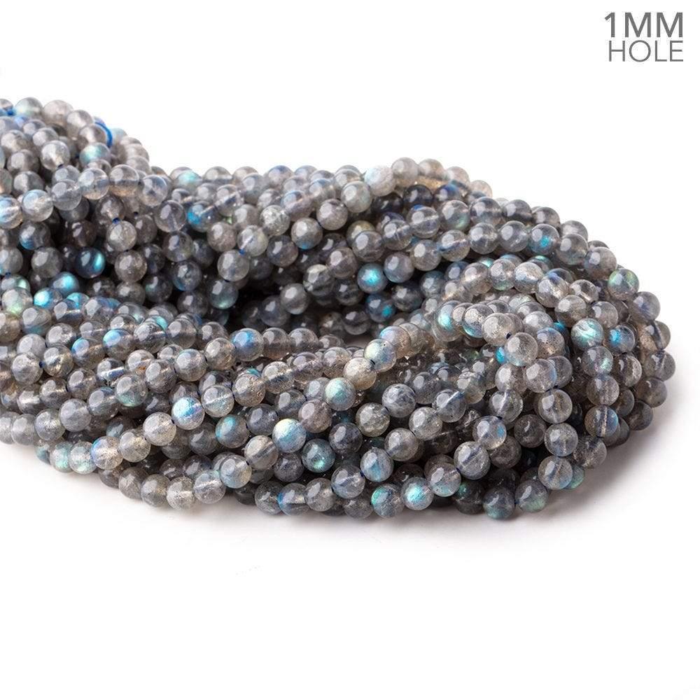 5.5mm Labradorite Plain Round Beads 16 inch 75 pieces - The Bead Traders