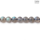 5.5mm Labradorite Plain Round Beads 16 inch 75 pieces - The Bead Traders