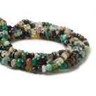 5.5mm Multi Gemstone Plain Rondelle Beads 125 pieces - The Bead Traders