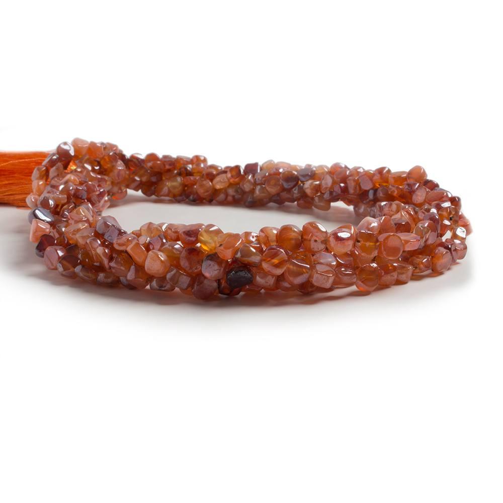 5.5mm Mystic Carnelian tumbled coin nugget beads 12.5 inch 65 pieces - The Bead Traders