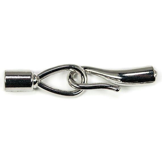55mm Silver-tone Hook & Eye Clasp 1 piece - The Bead Traders
