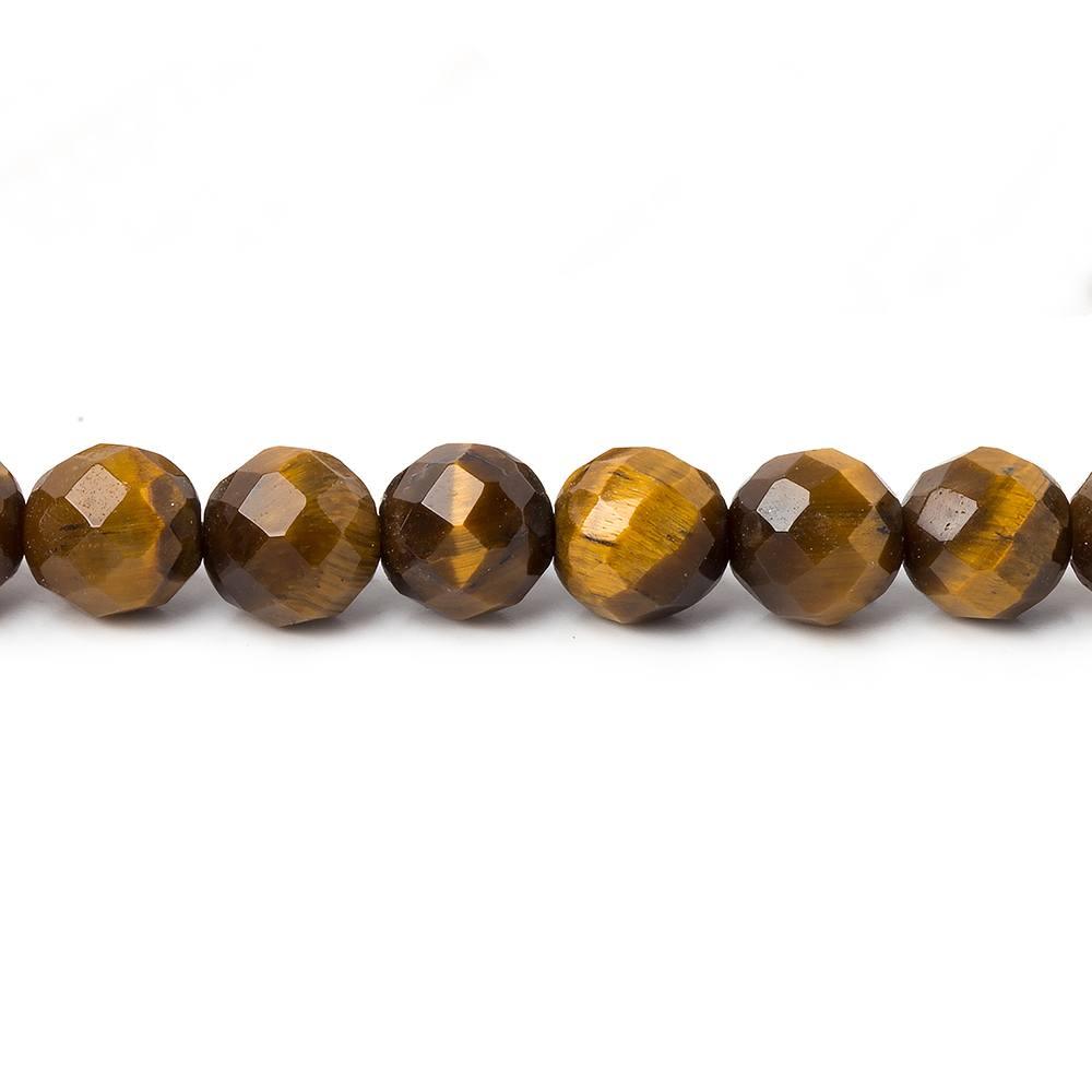 5.5mm Tiger Eye Faceted Round Beads, 14 inch - The Bead Traders