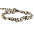 5.5x3.5-7x6.8mm Golden Pyrite tumbled Nugget Beads 13 inch 67 pieces - The Bead Traders