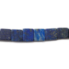 5.5x5.5-6x6mm Matte Lapis Lazuli plain cubes 15.5 inch 93 beads - The Bead Traders