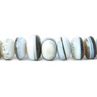 5mm - 10mm Owyhee Blue Opal plain rondelle beads 16 inch 90 pieces - The Bead Traders