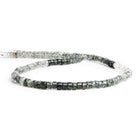 5mm-5.5mm Black Tourmalinated Quartz Heishi Beads 16 inch 125 pieces - The Bead Traders
