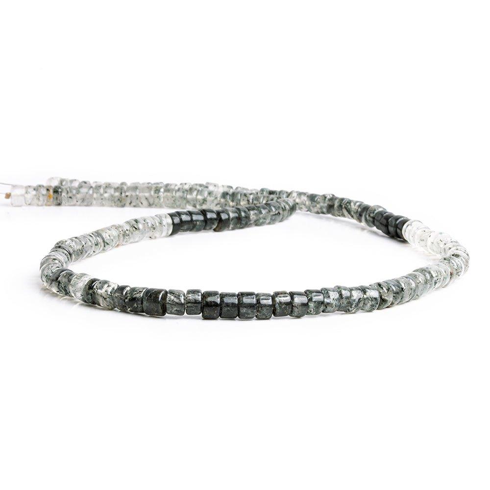 5mm-5.5mm Black Tourmalinated Quartz Heishi Beads 16 inch 125 pieces - The Bead Traders