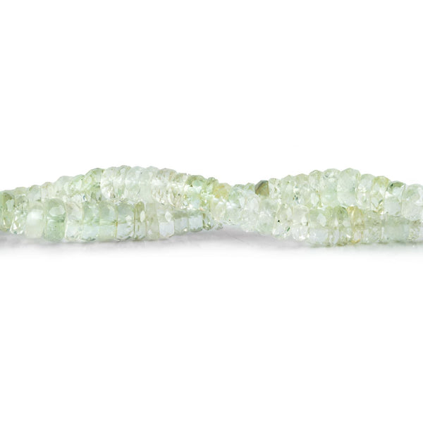 5mm-6mm Aquamarine Faceted Heishis 8 inch 90 beads
