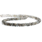 5mm-6mm Black Tourmalinated Quartz Plain Rondelle Beads 16 inch 135 pieces - The Bead Traders