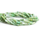 5mm-6mm Blue Peruvian Opal Faceted Rondelle Beads 15 inch 140 pieces - The Bead Traders