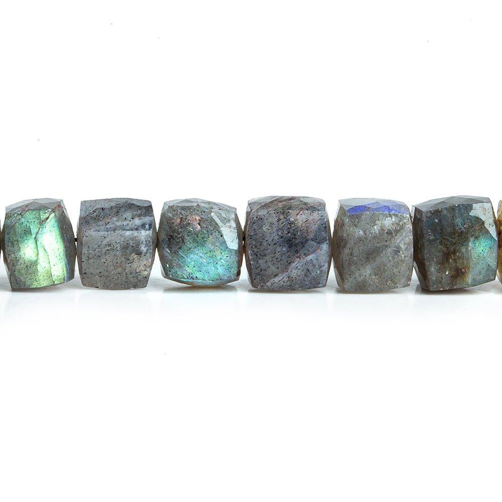 5mm-6mm Labradorite Faceted Cube Beads 6.5 inch 32 pieces - The Bead Traders