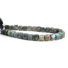 5mm-6mm Labradorite Faceted Cube Beads 6.5 inch 32 pieces - The Bead Traders