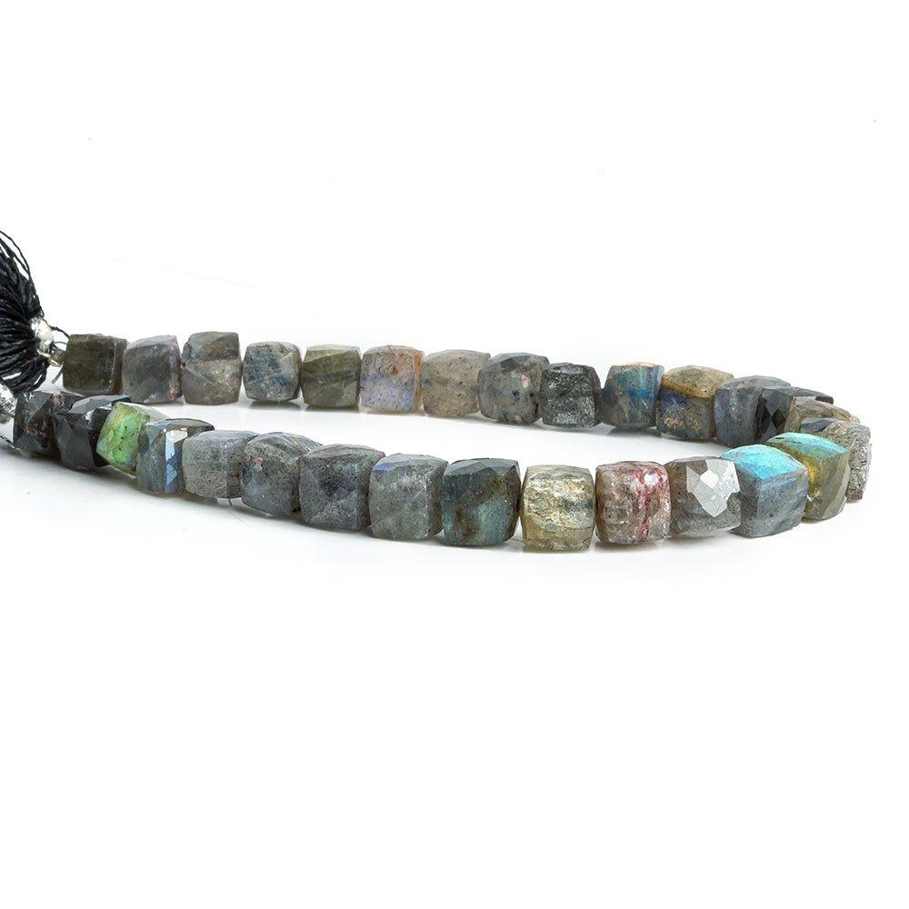 5mm-6mm Labradorite Faceted Cube Beads 6.5 inch 32 pieces - The Bead Traders