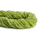 5mm-6mm Peridot Faceted Rondelle Beads 14 inch 133 pieces - The Bead Traders