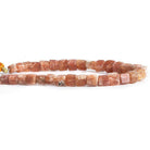 5mm-6mm Sunstone Plain Cube Beads 7 inch 30 pieces - The Bead Traders