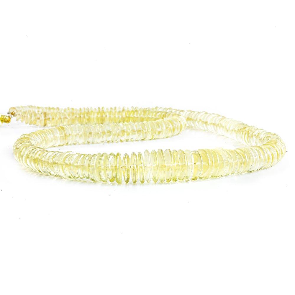 5mm-9mm Lemon Quartz Heishi Beads 14 inch 225 pieces - The Bead Traders