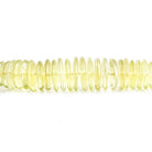 5mm-9mm Lemon Quartz Heishi Beads 14 inch 225 pieces - The Bead Traders