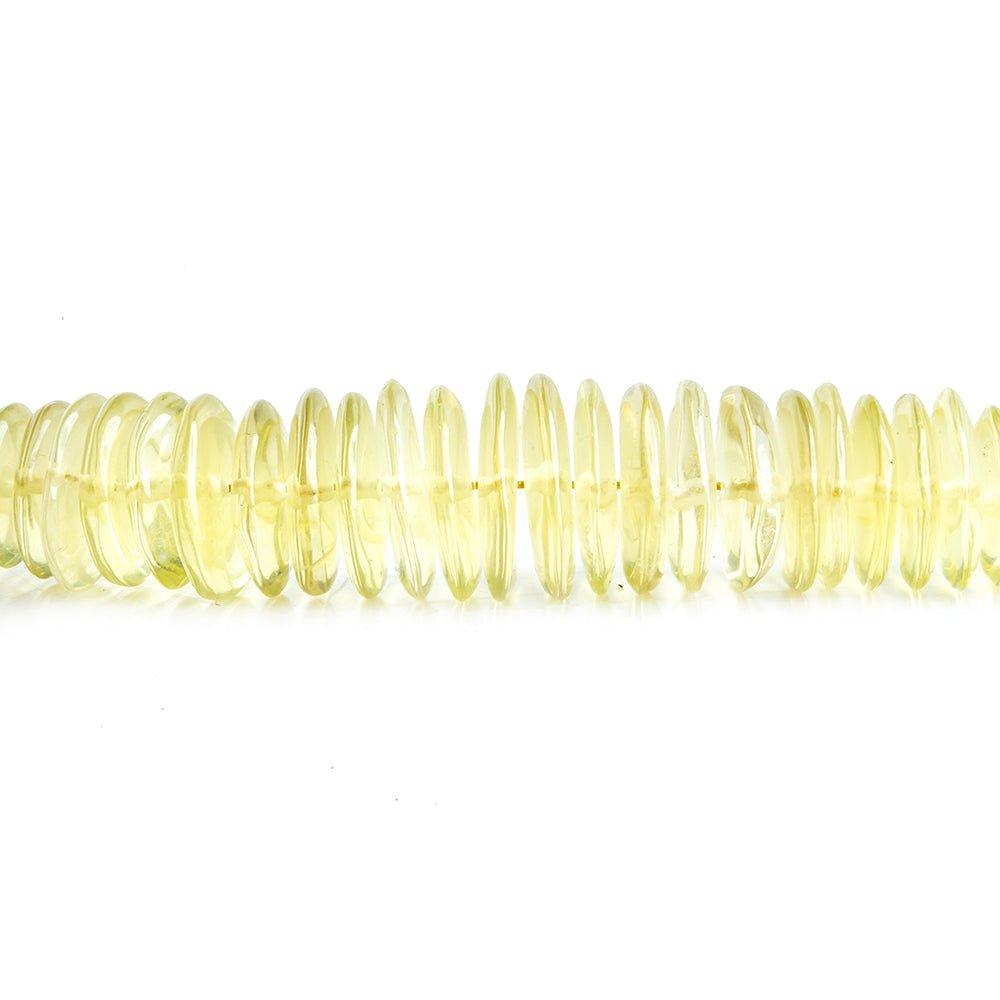 5mm-9mm Lemon Quartz Heishi Beads 14 inch 225 pieces - The Bead Traders