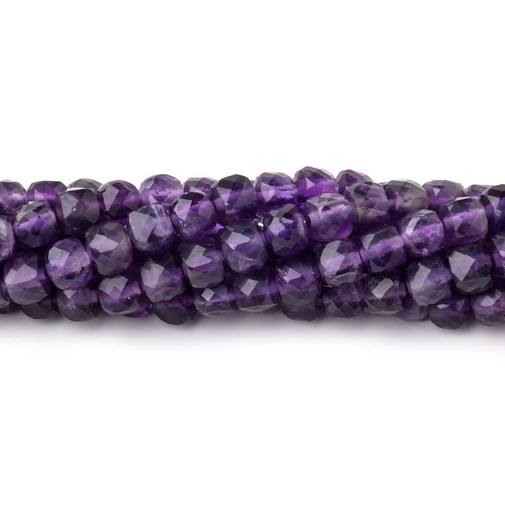 5mm Amethyst Micro Faceted Cube Beads 12 inch 70 pieces - The Bead Traders