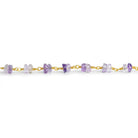 5mm Amethyst Rondelle Gold Chain 56 pieces - The Bead Traders