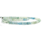 5mm Aquamarine Faceted Rondelle Beads 15 inch 125 pieces - The Bead Traders