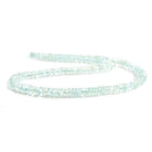 5mm Aquamarine Plain Heishi Beads 16 inch 230 pieces - The Bead Traders