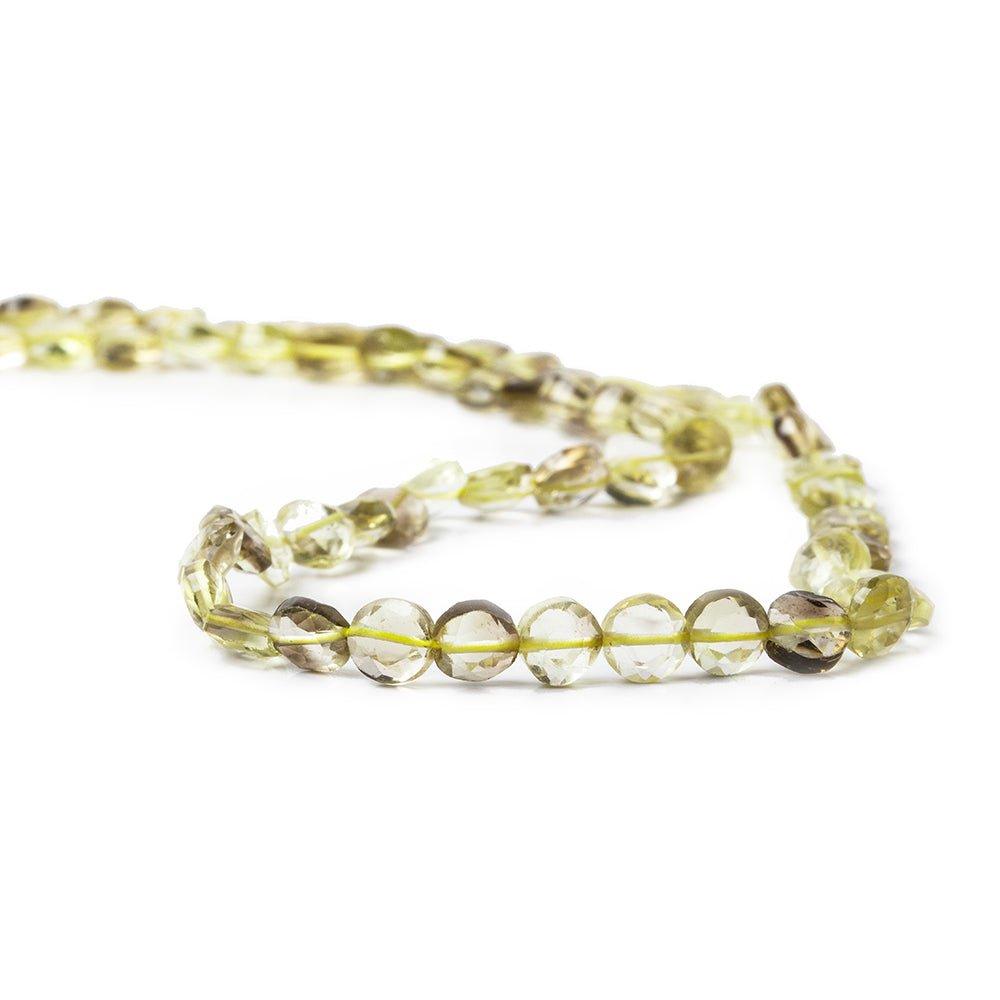5mm Bi-colored Quartz Beads Faceted Coin Beads, 14 inch, - The Bead Traders
