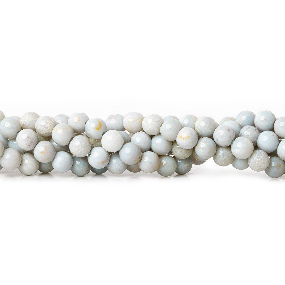 5mm Blue Chalcedony Plain Round Beads - The Bead Traders