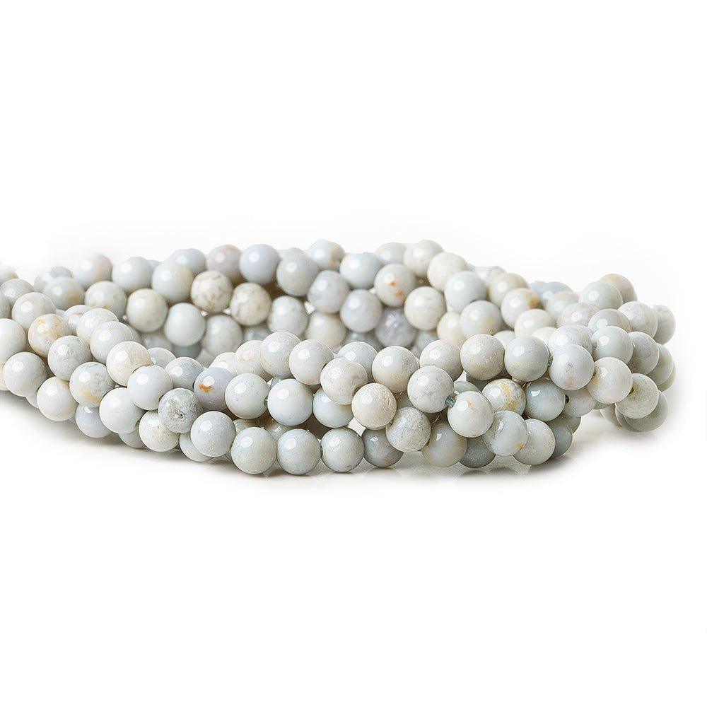 5mm Blue Chalcedony Plain Round Beads - The Bead Traders