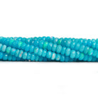 5mm Blue Ethiopian Opal Faceted Rondelles 16 inch 155 beads - The Bead Traders