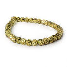 5mm Brass Diamond Cut Circle Round Beads, 8 inch - The Bead Traders