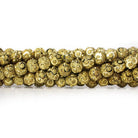 5mm Brass Diamond Cut Circle Round Beads, 8 inch - The Bead Traders