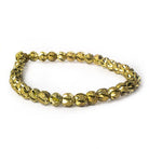 5mm Brass Diamond Cut Diagonal Groove Round Beads, 8 inch - The Bead Traders