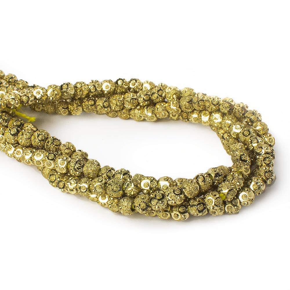 5mm Brass Diamond Cut Wave Circle Round Beads, 8 inch - The Bead Traders