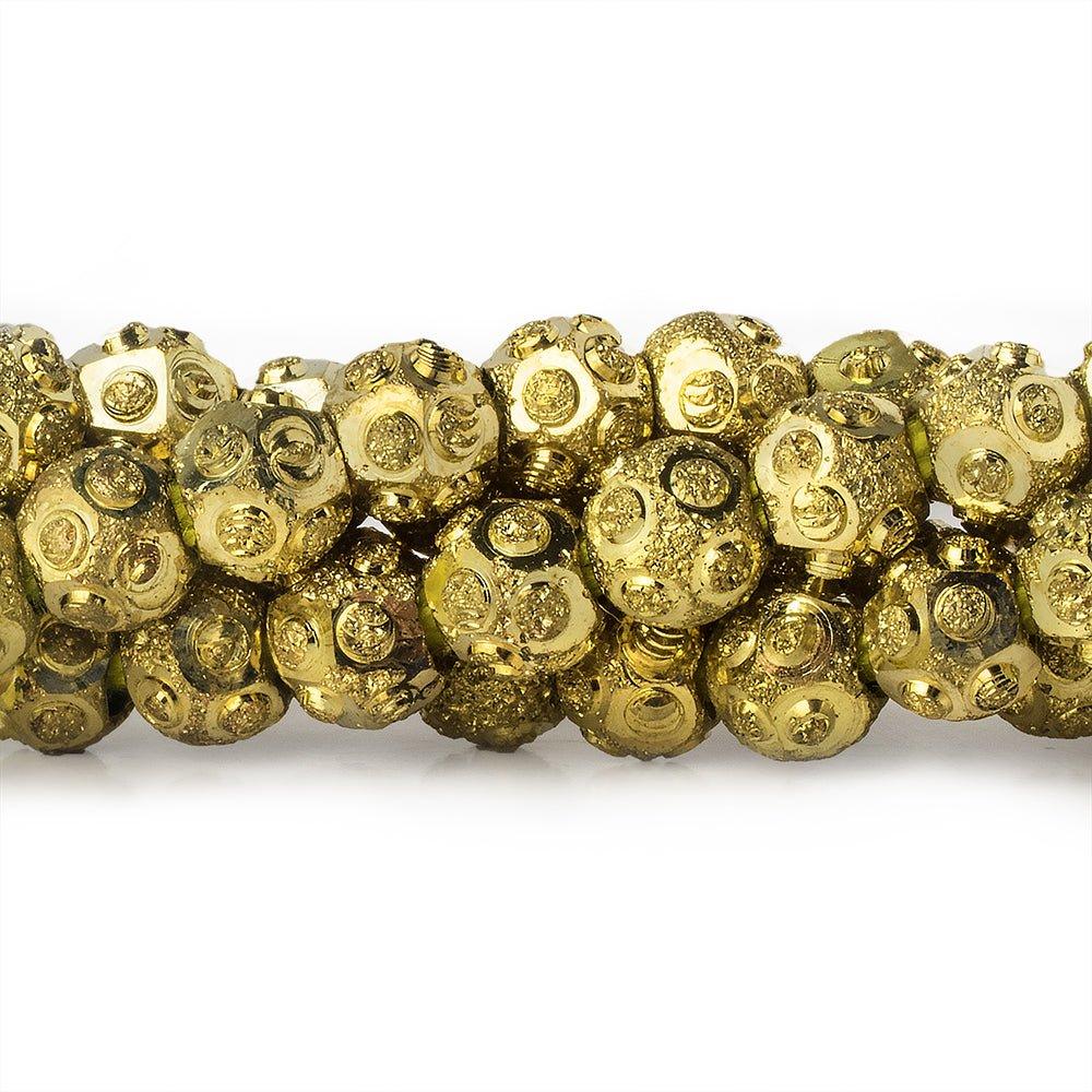 5mm Brass Diamond Cut Wave Circle Round Beads, 8 inch - The Bead Traders