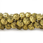 5mm Brass Diamond Cut Wave Circle Round Beads, 8 inch - The Bead Traders