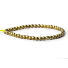 5mm Brass Plain Round Beads 8 inch 44 beads - The Bead Traders