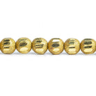 5mm Brass Textured Round Beads 8 inch 42 pieces - The Bead Traders