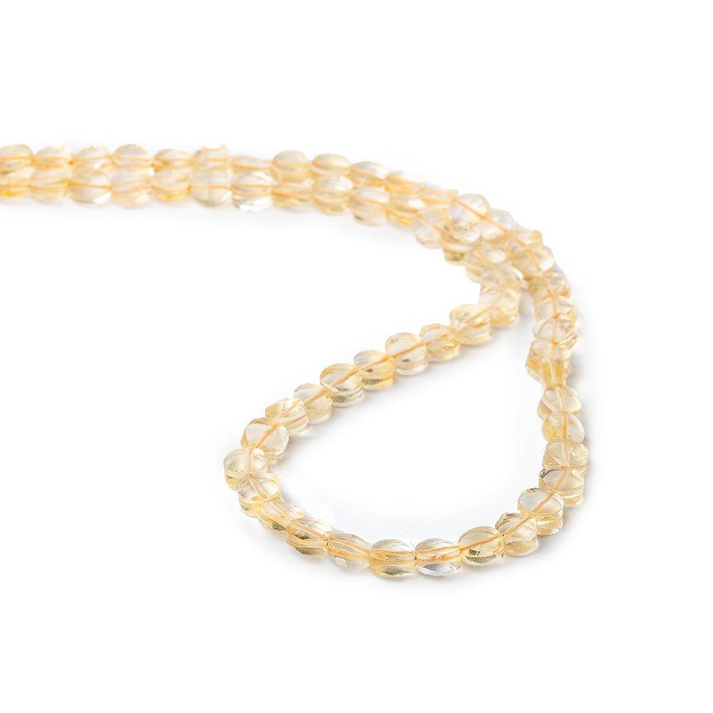 5mm Citrine Faceted Coin Beads 14 inch 66 pieces - The Bead Traders